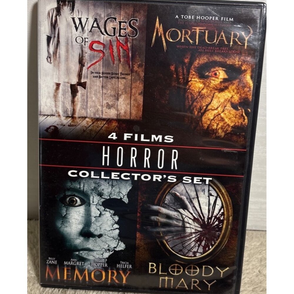 Horror DVD Lot of 4 Wages Of Sin Mortuary Memory Bloody Mary Echo Bridge